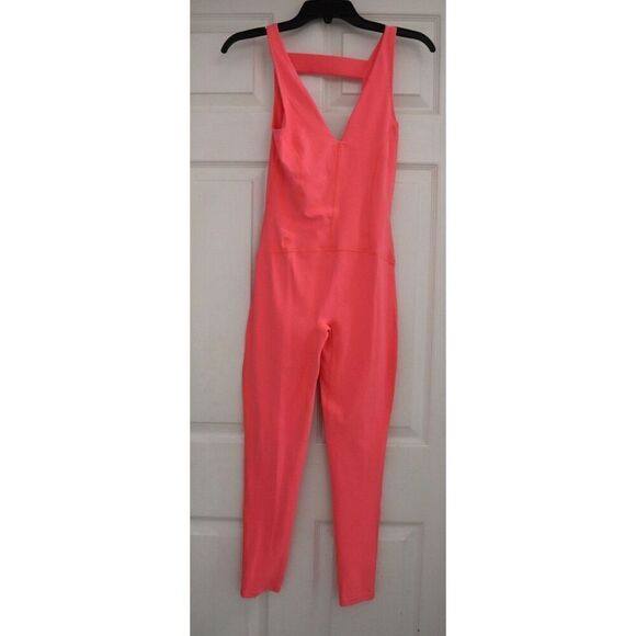 FP Movement OB1745676 Women Sz XS Neon Coral Never Better 1-Piece Jumpsuit - Picture 1 of 13
